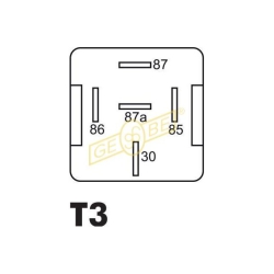 PRZEKAŹNIK 12V 30/40A GEBE 993071 REZYSTOR